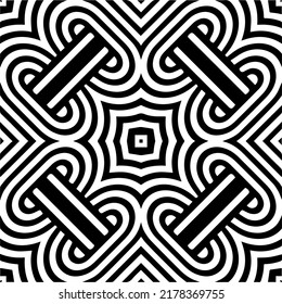 Abstract background with black and white pattern. Unique geometric vector swatch. Perfect for site backdrop, wrapping paper, wallpaper, textile and surface design. 