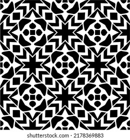 Abstract background with black and white pattern. Unique geometric vector swatch. Perfect for site backdrop, wrapping paper, wallpaper, textile and surface design. 