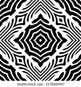 Abstract background with black and white pattern. Unique geometric vector swatch. Perfect for site backdrop, wrapping paper, wallpaper, textile and surface design. 