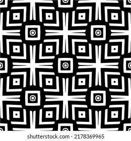 Abstract background with black and white pattern. Unique geometric vector swatch. Perfect for site backdrop, wrapping paper, wallpaper, textile and surface design. 