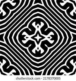 Abstract background with black and white pattern. Unique geometric vector swatch. Perfect for site backdrop, wrapping paper, wallpaper, textile and surface design. 