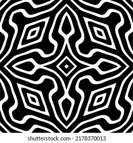 Abstract background with black and white pattern. Unique geometric vector swatch. Perfect for site backdrop, wrapping paper, wallpaper, textile and surface design. 