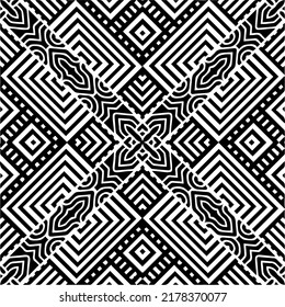 Abstract background with black and white pattern. Unique geometric vector swatch. Perfect for site backdrop, wrapping paper, wallpaper, textile and surface design. 