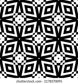 Abstract background with black and white pattern. Unique geometric vector swatch. Perfect for site backdrop, wrapping paper, wallpaper, textile and surface design. 