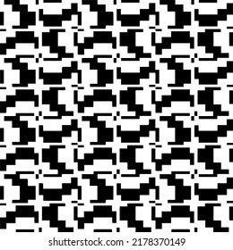 Abstract background with black and white pattern. Unique geometric vector swatch. Perfect for site backdrop, wrapping paper, wallpaper, textile and surface design. 