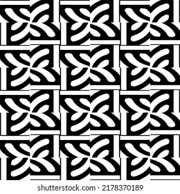 Abstract background with black and white pattern. Unique geometric vector swatch. Perfect for site backdrop, wrapping paper, wallpaper, textile and surface design. 