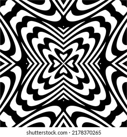 Abstract background with black and white pattern. Unique geometric vector swatch. Perfect for site backdrop, wrapping paper, wallpaper, textile and surface design. 