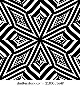 Abstract background with black and white pattern. Unique geometric vector swatch. Perfect for site backdrop, wrapping paper, wallpaper, textile and surface design. 