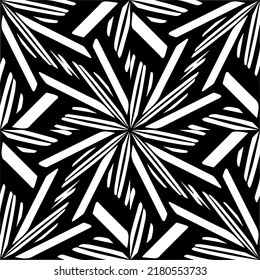 Abstract background with black and white pattern. Unique geometric vector swatch. Perfect for site backdrop, wrapping paper, wallpaper, textile and surface design. 
