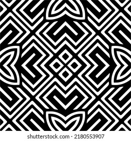 Abstract background with black and white pattern. Unique geometric vector swatch. Perfect for site backdrop, wrapping paper, wallpaper, textile and surface design. 