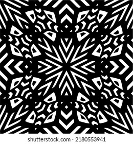 Abstract background with black and white pattern. Unique geometric vector swatch. Perfect for site backdrop, wrapping paper, wallpaper, textile and surface design. 
