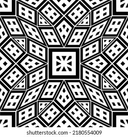 Abstract background with black and white pattern. Unique geometric vector swatch. Perfect for site backdrop, wrapping paper, wallpaper, textile and surface design. 