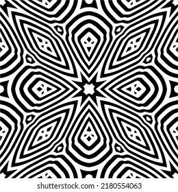 Abstract background with black and white pattern. Unique geometric vector swatch. Perfect for site backdrop, wrapping paper, wallpaper, textile and surface design. 
