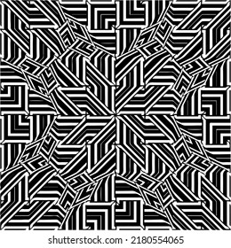 Abstract background with black and white pattern. Unique geometric vector swatch. Perfect for site backdrop, wrapping paper, wallpaper, textile and surface design. 