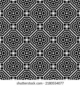 Abstract background with black and white pattern. Unique geometric vector swatch. Perfect for site backdrop, wrapping paper, wallpaper, textile and surface design. 