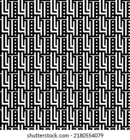Abstract background with black and white pattern. Unique geometric vector swatch. Perfect for site backdrop, wrapping paper, wallpaper, textile and surface design. 