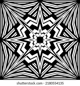 Abstract background with black and white pattern. Unique geometric vector swatch. Perfect for site backdrop, wrapping paper, wallpaper, textile and surface design. 