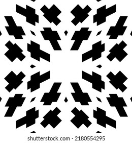 Abstract background with black and white pattern. Unique geometric vector swatch. Perfect for site backdrop, wrapping paper, wallpaper, textile and surface design. 
