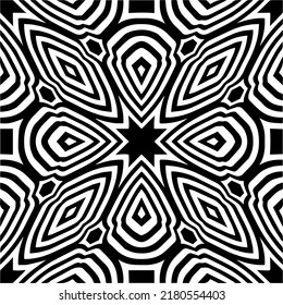Abstract background with black and white pattern. Unique geometric vector swatch. Perfect for site backdrop, wrapping paper, wallpaper, textile and surface design. 