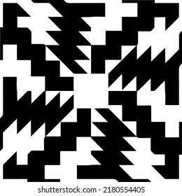 Abstract background with black and white pattern. Unique geometric vector swatch. Perfect for site backdrop, wrapping paper, wallpaper, textile and surface design. 
