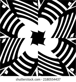 Abstract background with black and white pattern. Unique geometric vector swatch. Perfect for site backdrop, wrapping paper, wallpaper, textile and surface design. 
