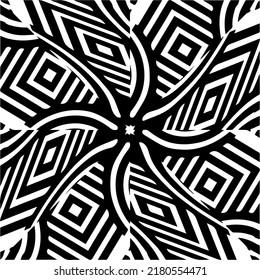 Abstract background with black and white pattern. Unique geometric vector swatch. Perfect for site backdrop, wrapping paper, wallpaper, textile and surface design. 
