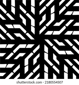 Abstract background with black and white pattern. Unique geometric vector swatch. Perfect for site backdrop, wrapping paper, wallpaper, textile and surface design. 