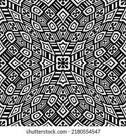 Abstract background with black and white pattern. Unique geometric vector swatch. Perfect for site backdrop, wrapping paper, wallpaper, textile and surface design. 
