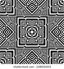 Abstract background with black and white pattern. Unique geometric vector swatch. Perfect for site backdrop, wrapping paper, wallpaper, textile and surface design. 