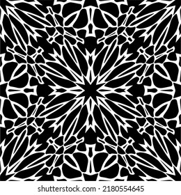 Abstract background with black and white pattern. Unique geometric vector swatch. Perfect for site backdrop, wrapping paper, wallpaper, textile and surface design. 