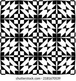Abstract background with black and white pattern. Unique geometric vector swatch. Perfect for site backdrop, wrapping paper, wallpaper, textile and surface design. 