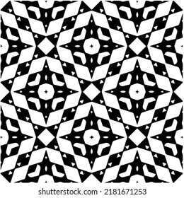 Abstract background with black and white pattern. Unique geometric vector swatch. Perfect for site backdrop, wrapping paper, wallpaper, textile and surface design. 