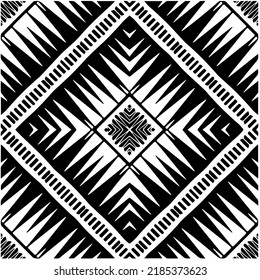 Abstract background with black and white pattern. Monochrome mandala. Unique geometric vector swatch. Perfect for site backdrop, wrapping paper, wallpaper, textile and surface design. 