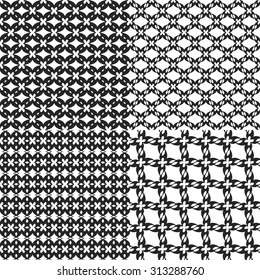 Abstract background - black and white pattern seamless
