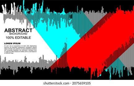 Abstract background of black, white, red and cyan mix, with modern concept
