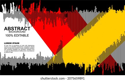Antecedentes abstractos de la mezcla de negro, blanco, rojo y amarillo, con un concepto moderno