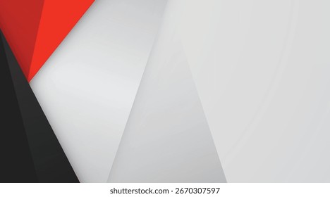 Fundo abstrato preto, branco, vermelho e prata gradiente cor modelo de design moderno