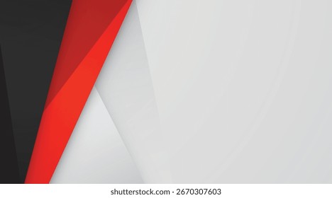Fondo Abstractas negro, blanco, rojo y plata color degradado Plantilla de diseño moderno