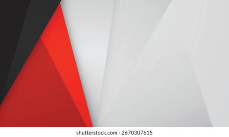 Fundo abstrato preto, branco, vermelho e prata gradiente cor modelo de design moderno