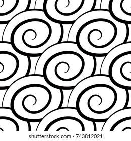 Abstract background. Black and white seamless pattern for textile and wallpapers