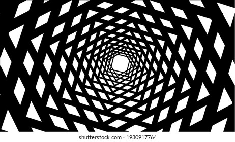 Abstract background, black and white spiral whirl, fractal like design, intereting vector illustration.