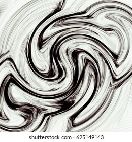 Abstract background, black and white spiral curves.
