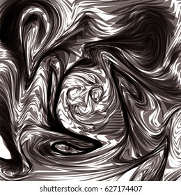 Abstract background, black and white spiral curves.