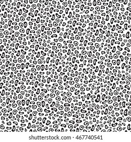 Abstract background with black and white spots. Seamless pattern