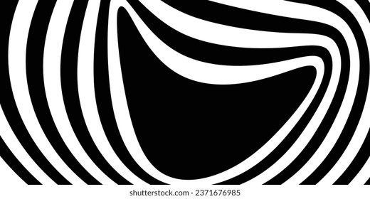 Abstract background with black and white stripes, like a zebra. Vector illustration