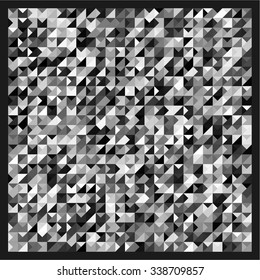 Abstract background with black and white triangles - vector illustration
