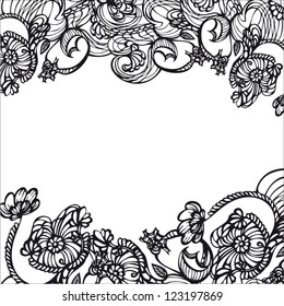 Abstract background in black and white.Vector.