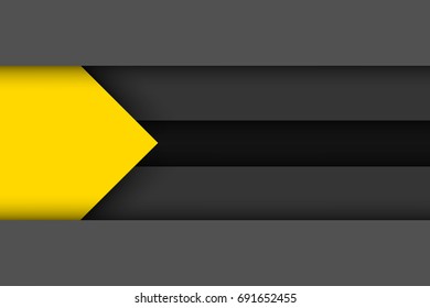Abstract background. Black yellow corporate tech art. Vector material background