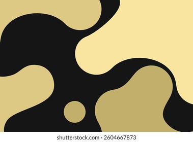 abstract background with black and yellow spots on a yellow background.