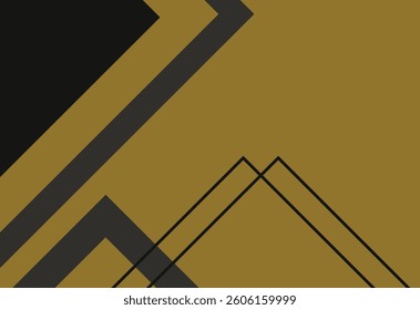 Abstract background with black and yellow triangles. Vector illustration. 
